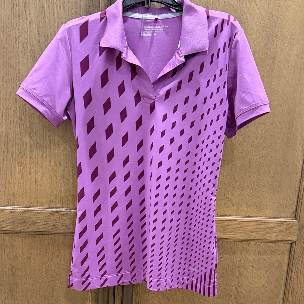 Nike Golf Purple Geometric Polo Shirt